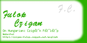 fulop czigan business card